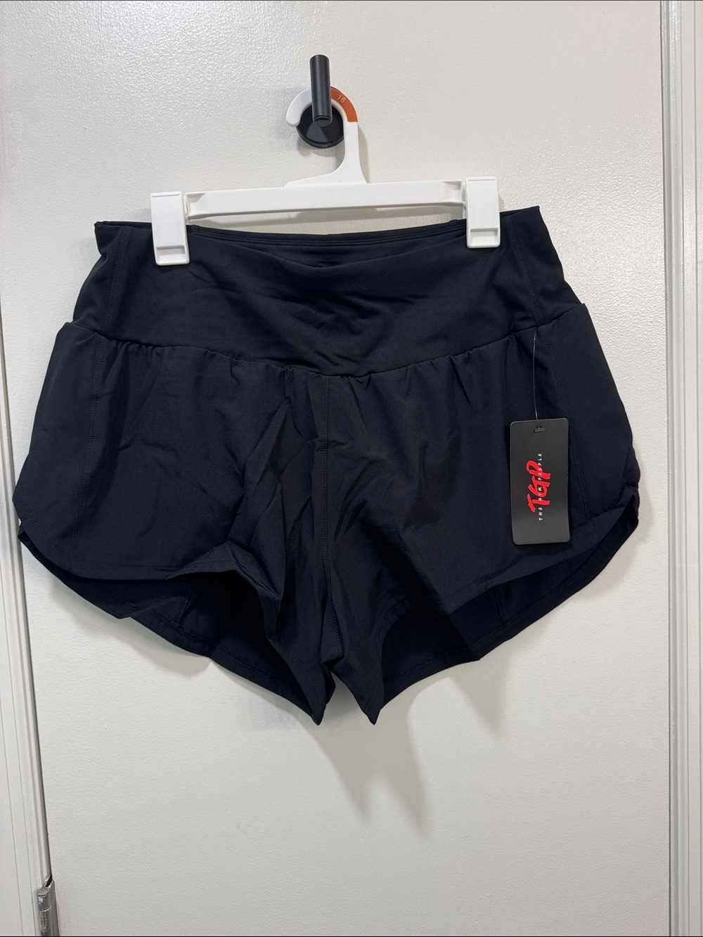 Women's Black Athletic Shorts with Built-In Liner